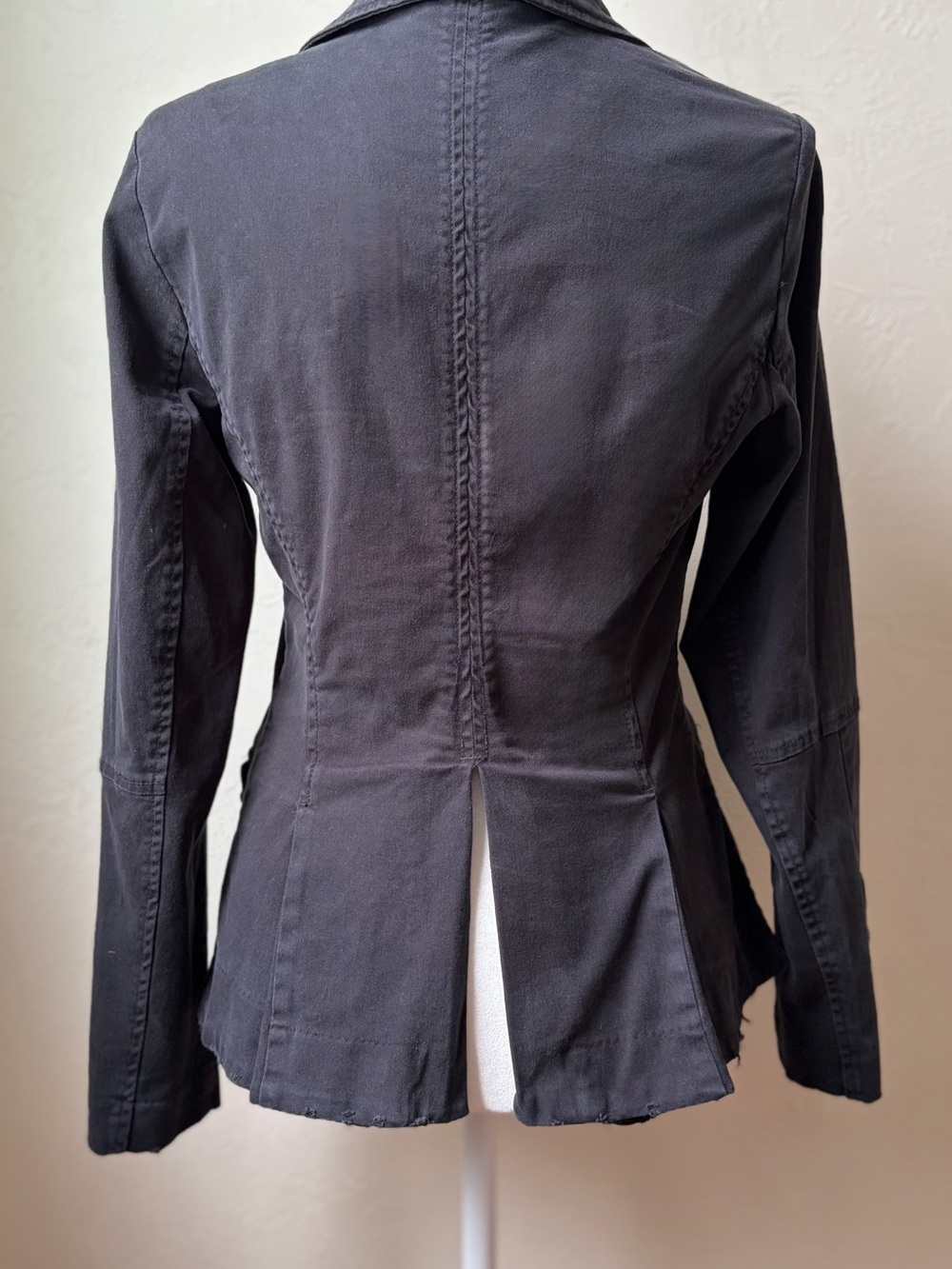 Free People Black Military Button Blazer Jacket XS - Picture 10 of 13